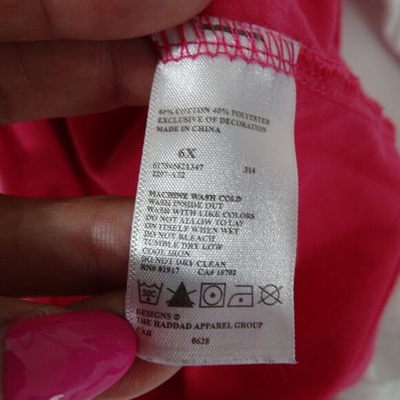 2 pc Nike Graphic Tshirt Dri-Fit Leggings Outfit Girls Size 6X Pink Gray - Picture 9 of 13